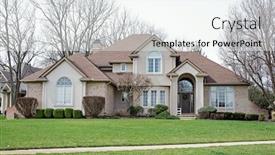  Presentation with windows - Presentation theme featuring luxurious-stucco-home-with-arched background and a white colored foreground