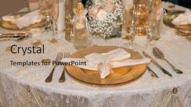  Presentation with golden wedding - Presentation theme enhanced with luxurious wedding dinner with golden background and a coral colored foreground