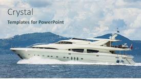  Presentation with luxury yacht - Slide deck consisting of luxury-and-expensive-motor-yacht background and a lemonade colored foreground