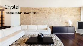  Presentation with crowded apartment buildings - Slides enhanced with luxury apartment beautiful living room background and a lemonade colored foreground