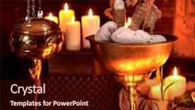  Presentation with luxury - Audience pleasing slide set consisting of luxury ayurvedic spa massage still backdrop and a wine colored foreground