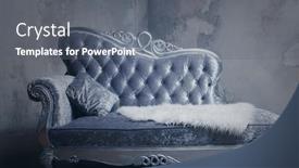  Presentation with baroque - Presentation design enhanced with luxury baroque sofa background and a gray colored foreground