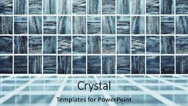  Presentation with luxury - Slides consisting of luxury bathroom interior blue glossy background and a light blue colored foreground