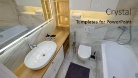  Presentation with tiles - Presentation featuring luxury-bathroom-interior-with-marble background and a coral colored foreground