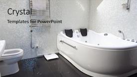  Presentation with bathroom - Beautiful presentation featuring luxury bathroom backdrop and a light gray colored foreground