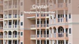  Presentation with florida beach - Slide deck consisting of luxury beach florida condo apartment background and a coral colored foreground