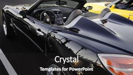  Presentation with luxury car - Slide deck featuring luxury black convertible sports car background and a dark gray colored foreground
