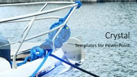  Presentation with anchor - PPT layouts featuring luxury boat with anchor background and a light blue colored foreground