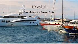  Presentation with dock - Presentation featuring luxury-boats-at-the-dock background and a light gray colored foreground