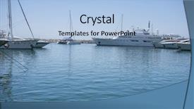  Presentation with boats - PPT layouts enhanced with luxury-boats-moored-in-marbella background and a light blue colored foreground