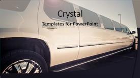  Presentation with stretch - Colorful presentation theme enhanced with luxury car - stretch limo backdrop and a soft green colored foreground