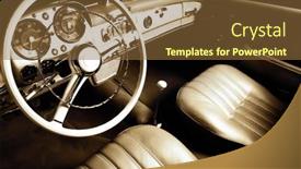  Presentation with luxury car - Amazing theme having luxury-car-interior backdrop and a tawny brown colored foreground