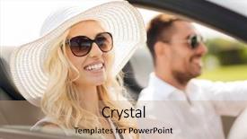  Presentation with road trip - Slides with luxury cars - transport leisure road trip background and a coral colored foreground