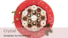  Presentation with pies - Cool new PPT layouts with luxury-christmas-mince-pies backdrop and a coral colored foreground