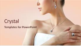  Presentation with ring diamond jewelry - Presentation theme having luxury concept - beautiful asian woman background and a lemonade colored foreground