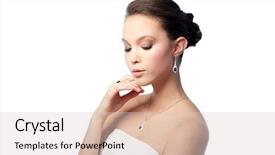  Presentation with jewelry - Slide deck having luxury concept - beautiful asian woman background and a lemonade colored foreground