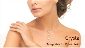  Presentation with luxury diamond - Cool new PPT layouts with luxury concept - beautiful woman backdrop and a coral colored foreground