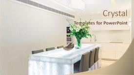  Presentation with glow - PPT theme featuring luxury-dining-room-with-glow background and a lemonade colored foreground