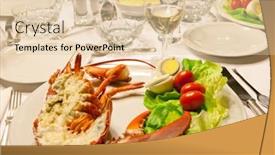  Presentation with dinner - Cool new PPT theme with luxury-dinner-table-with-fresh backdrop and a lemonade colored foreground