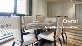  Presentation with luxury - Theme having luxury dinning room interior background and a gray colored foreground