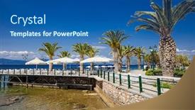  Presentation with dock - Amazing slide set having luxury-dock-in-lutra-edipsou backdrop and a ocean colored foreground