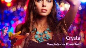  Presentation with aluminum sliding glass doors - Presentation design consisting of luxury drinking - portrait of beautiful girl background and a  colored foreground
