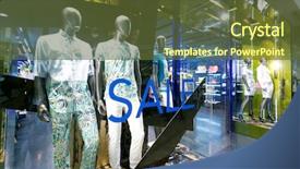  Presentation with luxury fashion - Cool new presentation theme with luxury fashion brand - clothes shop display window backdrop and a tawny brown colored foreground