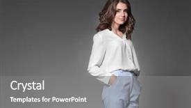  Presentation with pretty 3d animation - Amazing theme having luxury fashion brand - pretty woman on grey background backdrop and a  colored foreground