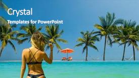  Presentation with five stars - Presentation theme enhanced with luxury five stars spa resort background and a  colored foreground