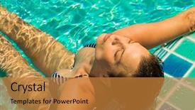  Presentation with five stars - Slide set with luxury five stars spa resort background and a  colored foreground