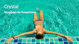  Presentation with five stars - Presentation design featuring luxury five stars spa resort background and a  colored foreground