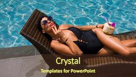  Presentation with five stars - Presentation theme consisting of luxury five stars spa resort background and a  colored foreground