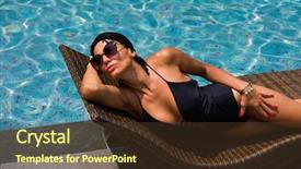  Presentation with five stars - Audience pleasing slide deck consisting of luxury five stars spa resort backdrop and a  colored foreground