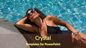  Presentation with five stars - PPT theme featuring luxury five stars spa resort background and a  colored foreground