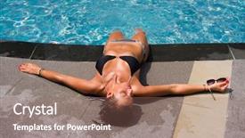  Presentation with five stars - Slide deck enhanced with luxury five stars spa resort background and a  colored foreground