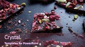  Presentation with luxury gold - Cool new PPT layouts with luxury food - handmade chocolate with berries pistachios backdrop and a tawny brown colored foreground