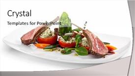  Presentation with jesus lamb - Cool new presentation theme with luxury food - roasted lamb chops with pistachio backdrop and a white colored foreground