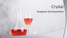  Presentation with rose wood - Cool new slide set with luxury food beverage - rose wine in glass backdrop and a white colored foreground