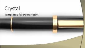  Presentation with fountain pen - Amazing presentation design having luxury fountain pen backdrop and a white colored foreground