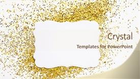  Presentation with promotion - Audience pleasing PPT theme consisting of luxury gold glitter sparkles frame backdrop and a cream colored foreground