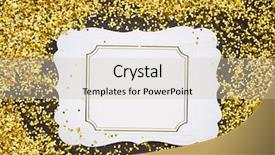  Presentation with luxury gold - Slides with luxury gold glitter sparkles frame background and a  colored foreground