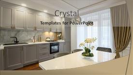  Presentation with dining - Beautiful theme featuring luxury-grey-and-white-contemporary backdrop and a light gray colored foreground