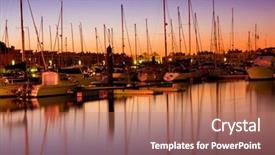  Presentation with night day - Amazing slides having luxury holiday night - marina with docked yachts backdrop and a coral colored foreground
