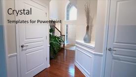  Presentation with luxury - Slide set with luxury home interiors background and a light gray colored foreground