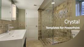  Presentation with luxury - Presentation enhanced with luxury home with glass shower background and a  colored foreground