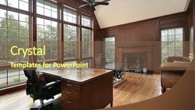  Presentation with architecture home - Colorful theme enhanced with luxury home with wood backdrop and a violet colored foreground