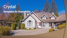  Presentation with beautiful green - Beautiful slide deck featuring luxury home yard with green backdrop and a teal colored foreground