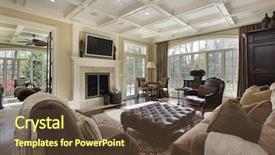  Presentation with windows - Amazing slides having luxury homes - large family room with fireplace backdrop and a tawny brown colored foreground