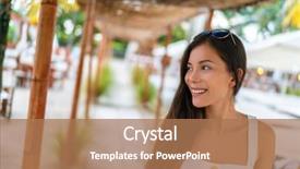  Presentation with luxury travel - PPT theme with luxury hotel caribbean travel asian background and a coral colored foreground