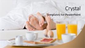  Presentation with honeymoon - Amazing PPT theme having pascal - red air hose close up backdrop and a sky blue colored foreground.